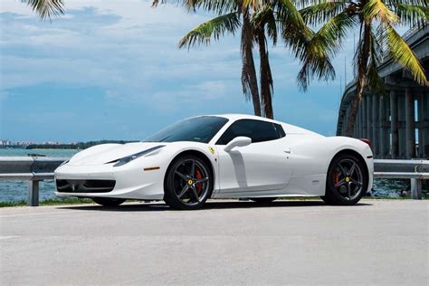 Ferrari Italia Spider White Rental Miami Super Cars Of Miami