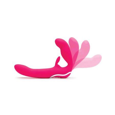 Happy Rabbit Rechargeable Vibrating Strapless Strap On Pink Sex Toy HotMovies