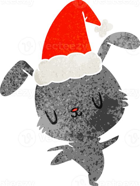 Mano Dibujado Navidad Retro Dibujos Animados De Kawaii Conejo 45134078 Png