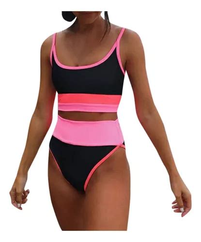 Traje De Ba O J Para Mujer Con Vendaje Tipo Bandeau Y Bikini Cuotas