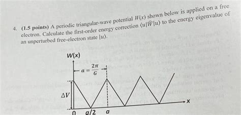 Solved Points A Periodic Triangular Wave Potential Chegg