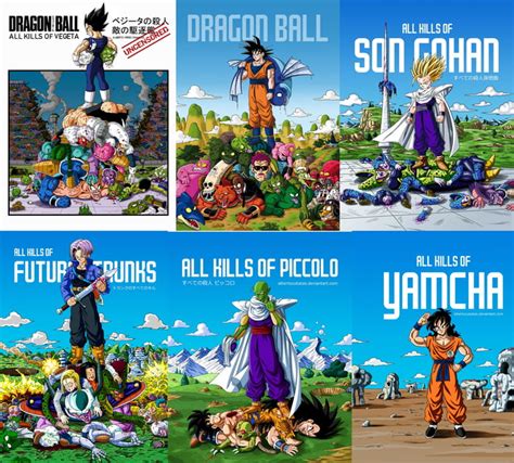 Illustrated Number Of Kills By Dragon Ball And Dragon Ball Z Characters