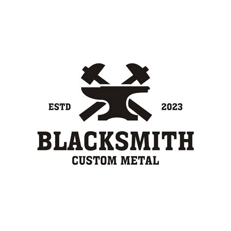 Creative vintage blacksmith logo design illustration idea 23899233 Vector Art at Vecteezy