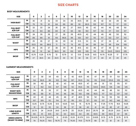 Orchid Size Chart 0-24 - Chalk and Notch