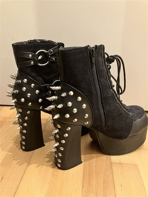 Demonia Charade 100 Vegan Leather Boots UK6 EBay