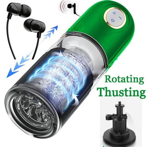 Male HandsFree Masturbater Rotating Thrusting Stroker Pocket Pussy Cup Lubricant EBay Australia