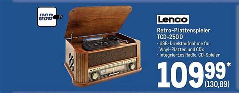 Lenco Retro-plattenspieler Tcd-2500 Angebot bei METRO - 1Prospekte.de