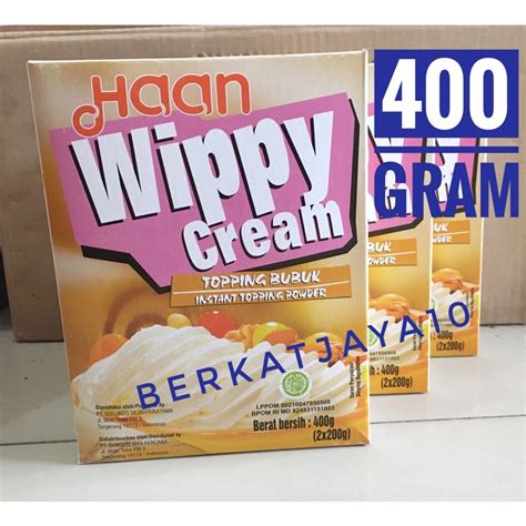 Jual Haan Wippy Cream 400 Gram Whipped Cream Instant Topping Bubuk