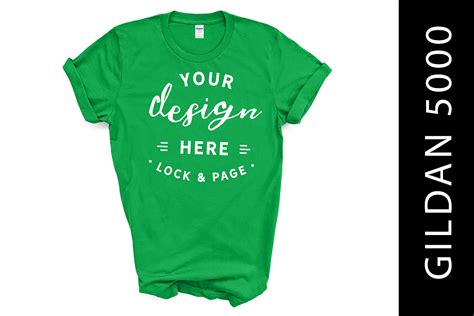 Irish Green Gildan 5000 T Shirt Mockup Graphic By Lockandpage