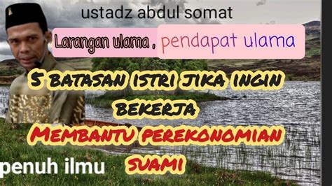 Larangan Istri Jika Ingin Berkerja Membantu Suaminya Mencari Nafkah