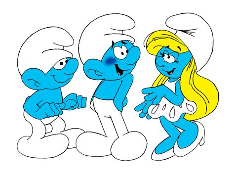 Smurfs Clumsy Bashful And Smurfette By Grishamanimation1 On Deviantart