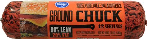 Kroger® 80 Lean Ground Beef Chuck 3 Lb Kroger