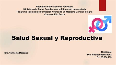 Salud Sexual Y Reproductiva Rosanny Udocz