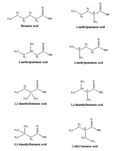 How Many Carboxylic Acids Structural Isomers Of The Off