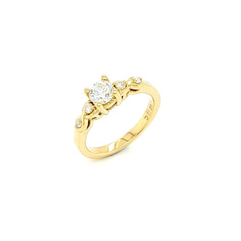 9ct Yellow Gold Diamond 5 Stone Engagement Ring