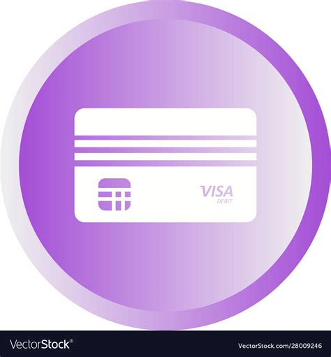 Beautiful debit visa glyph icon Royalty Free Vector Image