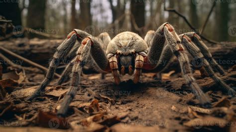 Ai Generated Photo Of Goliath Bird Eating Spider On A Ground