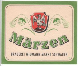 Drink Label Widmann Märzen Brauerei Widmann Germany Federal