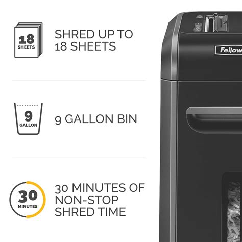 Fellowes Powershred 99Ci 18 Sheet 100 Jam Proof Heavy Duty Crosscut