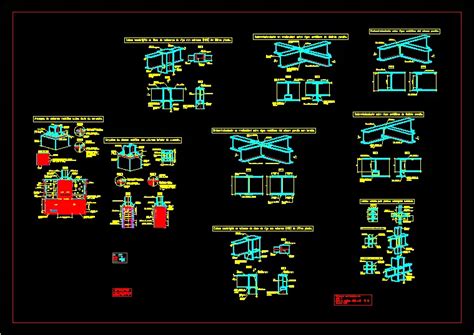 Detalle Columna De Acero En Dwg 6259 Kb Librería Cad