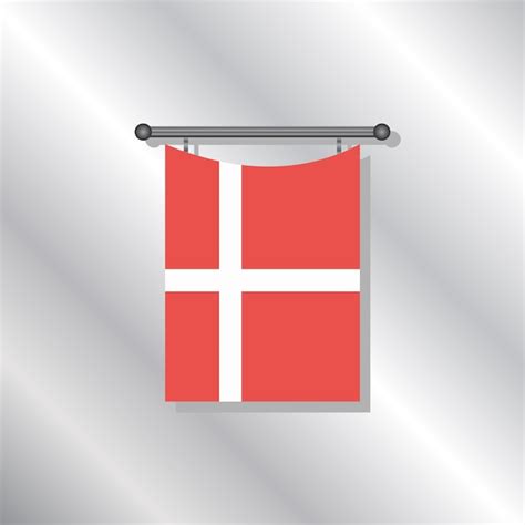 Premium Vector Illustration Of Denmark Flag Template