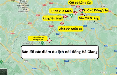 Ha Giang Tourist Map Summarizes Hot Tourist Attractions Inn New