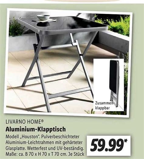 Livarno Home Aluminium Klapptisch Angebot Bei Lidl 1Prospekte De