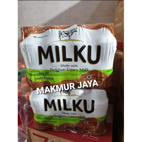 Jual MILKU SUSU UHT PREMIUM BELGIAN COKELAT 200ml 1 Pack Isi 12 Botol