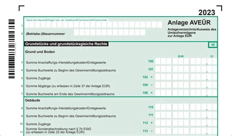 Anlage EÜR offizielles Elster Formular zur EÜR