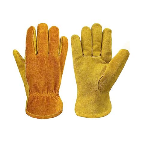 Mustard Yellow Leather Gloves With Cotton Zion Creative