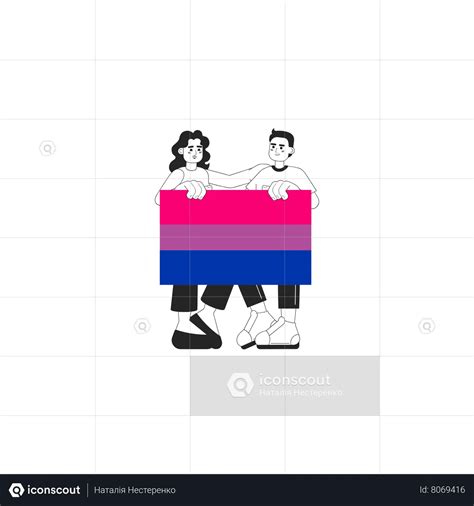 Bisexual pride flag Animated Illustration download in JSON, LOTTIE or ...