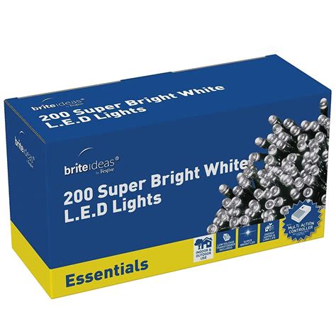 200 Bright White Festive Led Lights Christmas Tree Indoor Outdoor Xmas Bulbs