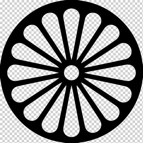 Iconos de computadora rueda del dharma diverso monocromo simetría