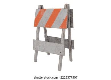 3d Rendering Realistic Construction Wooden Barricade Stock Illustration ...