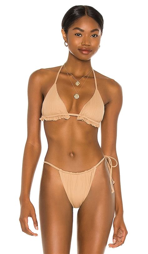 Aro Swim X Madelyn Cline Cooley Bikini Top In Bluff Revolve