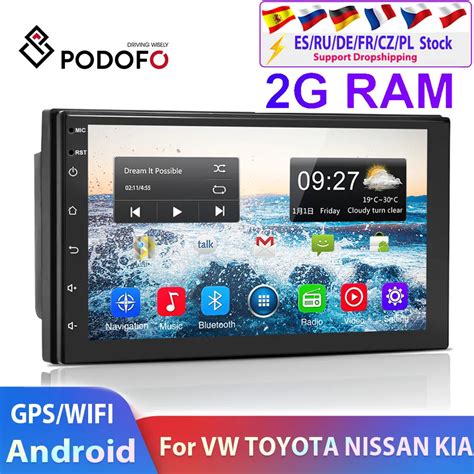 Podofo Din Android Car Radios Gps Multimedia Player Universal