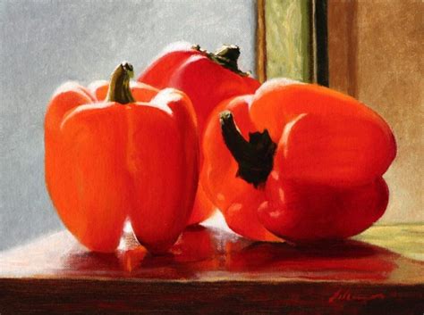 Morning With Red Peppers Michael Lynn Adams Fine Art