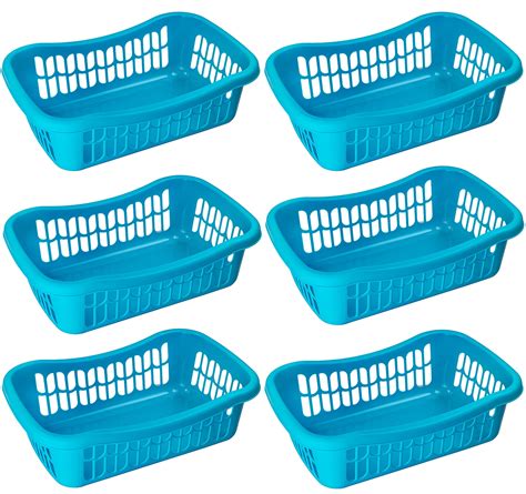 Ybm Home Large Plastic Storage Basket For Organizing Kitchen Pantry