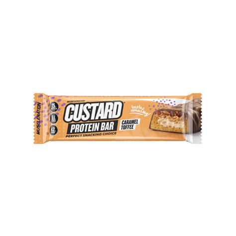 Buy Muscle Nation Protein Custard Bar Caramel Toffee G Coles