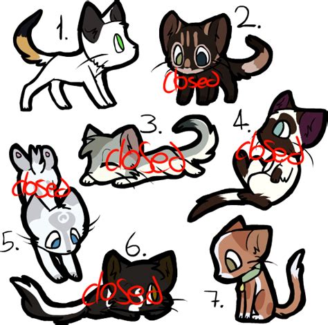 Cat Adoptables 2 Closed By Demoneies On Deviantart