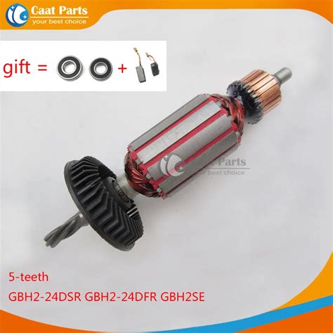 AC220 240V 5 Teeth Drive Shaft Electric Hammer Armature Rotor For Bosch