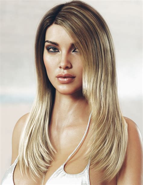 DForce Classic Long Side Bangs Hair For Genesis 9 And 8 Female TOPGFX