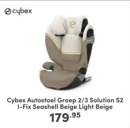 Cybex Autostoel Groep 2 3 Solution S2 1 Fix Seashell Beige Light Beige