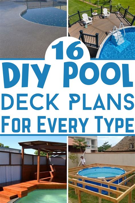 16 Diy Pool Deck Plans For Different Type Of Pools Diyscraftsy