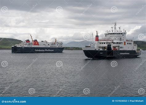 Two Caledonian MacBrayne Ferries Sailing from Oban Editorial Photography - Image of isle ...