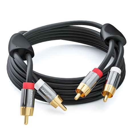 Deleycon Stereo Audio Cinch Kabel X Rca Stecker Zu X Rca Stecker