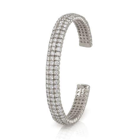 18Kt White Gold Diamond Cuff Bracelet