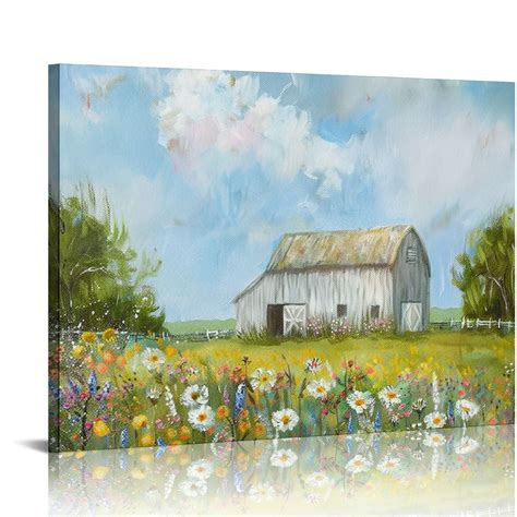 Gotuvs Old Barn Pictures Wall Art Rustic Farmhouse Wall Decor For