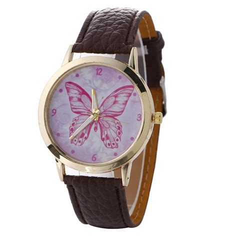 Ladies Watch Fashion Design Butterfly Pattern Case Thickness 6mm Approx