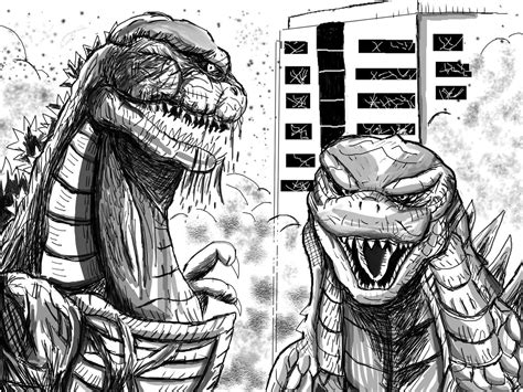 Shin Godzilla Vs Godzilla 2014 By Gojira Kun92 On Deviantart